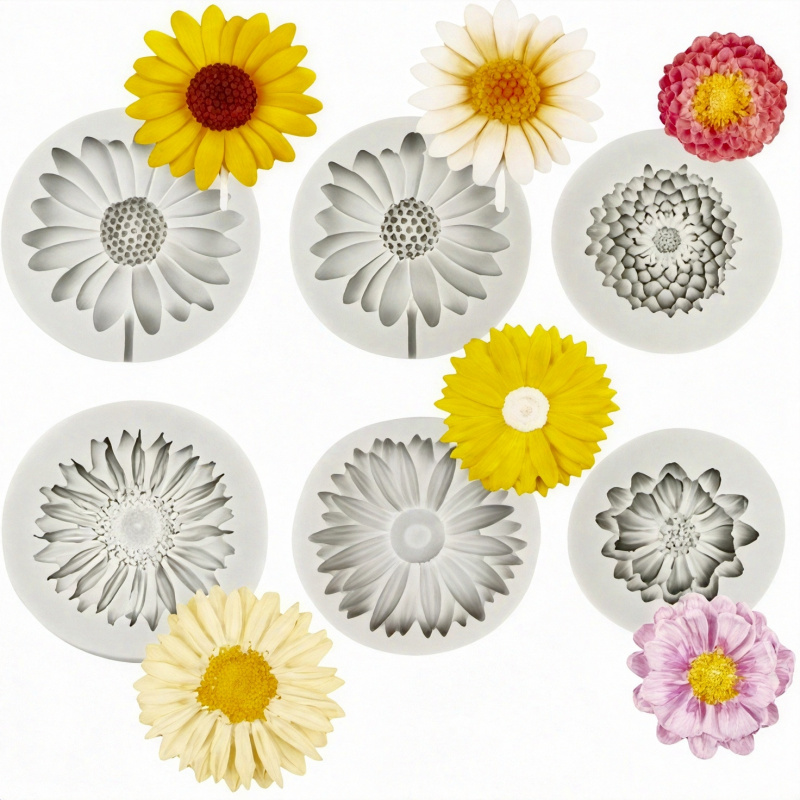 6 Pieces，Sunflower Daisy Silic - огляд і ціна Resin Craft Ideas
